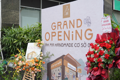 Tưng bừng grand-opening ah ma handmade cơ sở 03 duy tân, cầu giấy